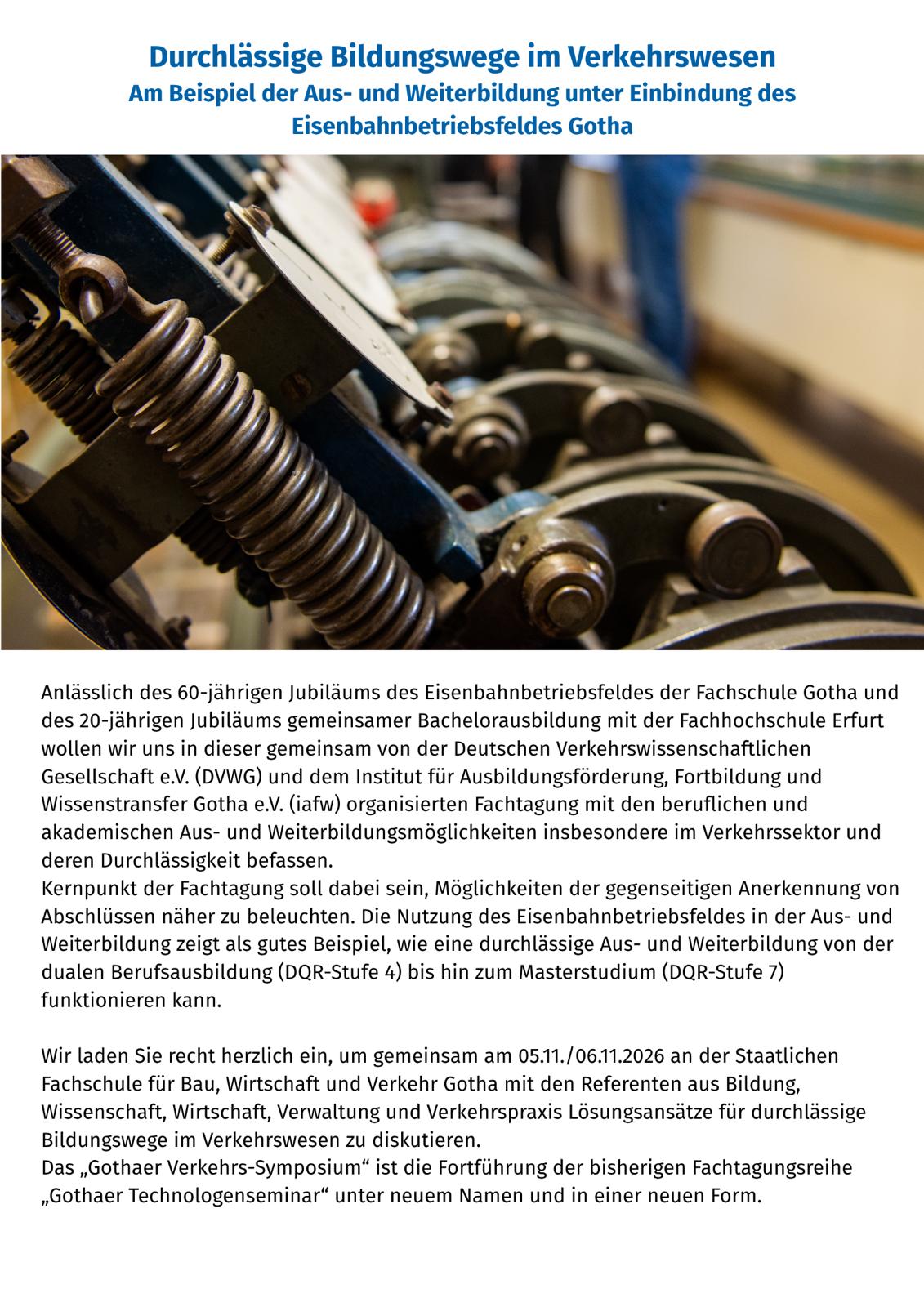 Informationen zum Verkehrssymposium